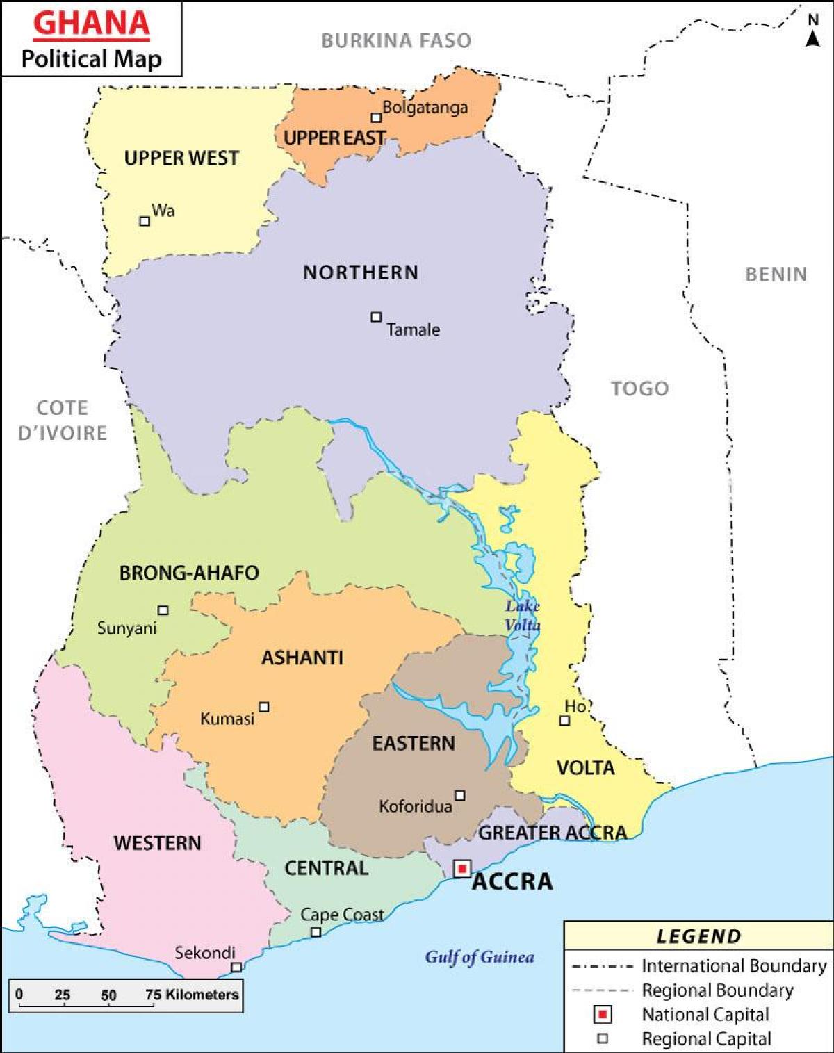 نقشه سیاسی غنا