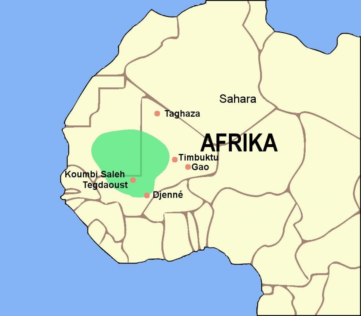 نقشه امپراتوری غنا